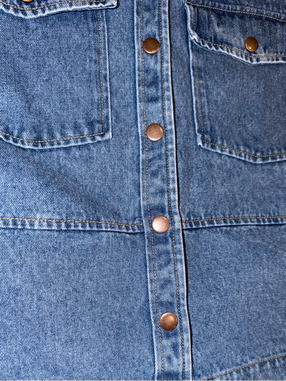 NWT Steve Madden Women’s Eliana Short-Sleeve Denim Button-Up Jacket Size Medium - Picture 4 of 14